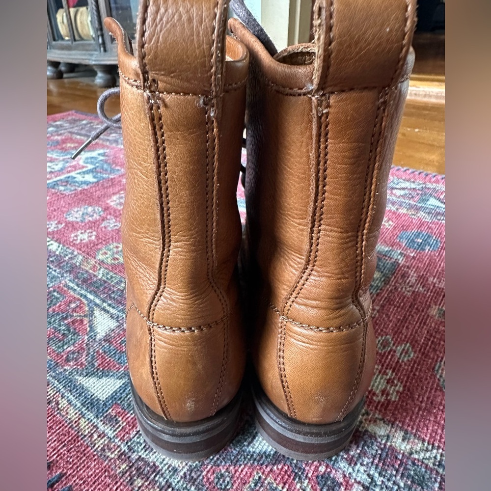 Frye Veronica Combat Boot Women’s Us 7 Camel Leat… - image 6